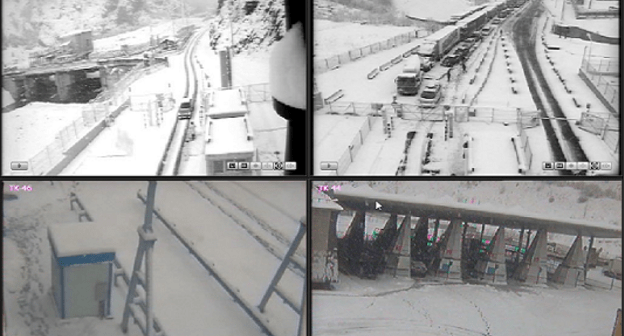 Скриншот с веб-камеры на КПП "Верхний Ларс". https://vlars.ru/pages/3-webcam.