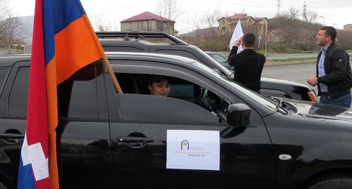 Участники автопробега в Нагорном Карабахе. Фото: Алвард Григорян для "Кавказского узла".
