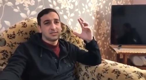 Байрам Мамедов дома после помилования в марте 2019 года. Кадр видео Quliyev Elio в Youtube  https://www.youtube.com/watch?v=dO0qP6Qz_ko