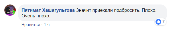 Скриншот комментария на странице Исмаила Нальгиева.