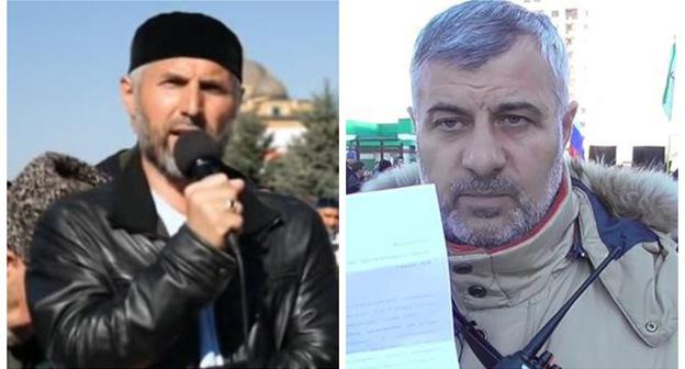 Муса Мальсагов (слева) и Барах Чемурзиев. Коллаж "Кавказского узла". Скриншот видео Илеза Плиева на YouTube https://www.youtube.com/watch?v=BjeTkWnqw04
У Скриншот видео Кавказ.Реалии https://www.youtube.com/watch?v=sK0TN_VlQnU