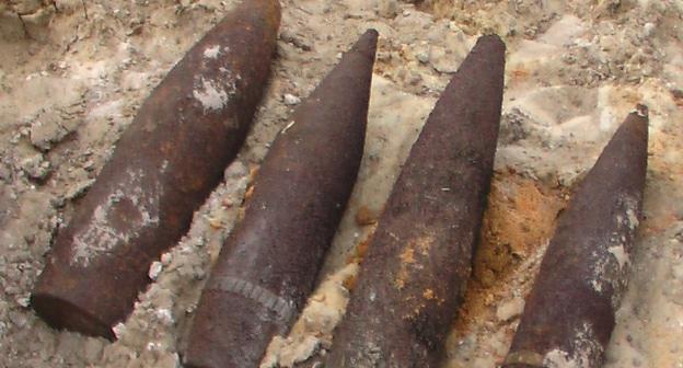 Снаряды времен Великой отечественной войны. Фото: пресс-служба МЧС, www.mchs.gov.ru