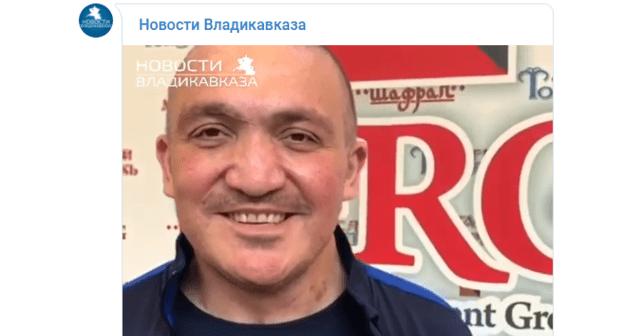 Скриншот видео с Асланом Караевым, https://t.me/newsvladikavkaz/2952