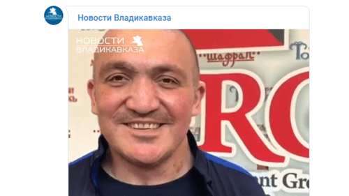 Скриншот видео с Асланом Караевым, https://t.me/newsvladikavkaz/2952