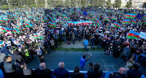 Митинг оппозиции в Баку в марте 2018 года. Фото Азиза Каримова для "Кавказского узла".