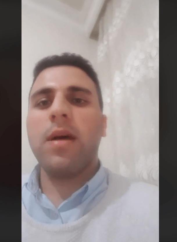 Скриншот видеообращения сына журналистки Шафаг Агабалаевой Фуада Джафарли 3 мая 2019 года. https://www.facebook.com/shefeq.agacan/videos/1038066076581180/