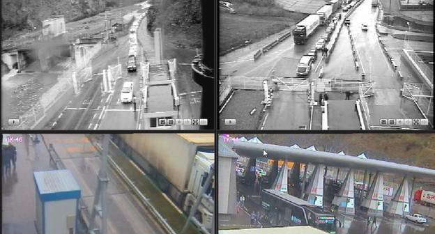 Скриншот с веб-камеры на КПП "Верхний Ларс". https://www.vlars.ru/pages/3-webcam