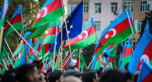 Оппозиция на митинге в Баку сказала: "Нет грабежу и лжи!". Фото Азиза Каримова для "Кавказского узла"