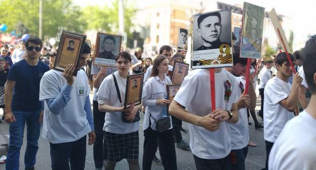 Шествие "Бессмертный полк" в Дагестане 9 мая 2019 года. Фото Ильяса Капиева для "Кавказского узла"