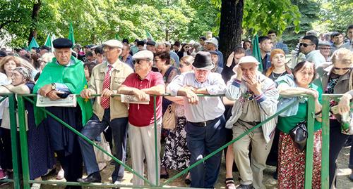Участники митинга. Нальчик, 21 мая 2019 г. Фото Людмилы Маратовой для "Кавказского узла"