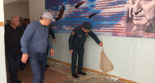 Последствия землетрясения 24 мая 2019 года. Фото: пресс-служба администрации Буйнакска https://www.instagram.com/p/Bx4k-aGoG8r/