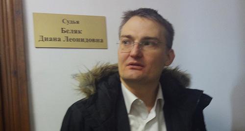 Михаил Беньяш в задании суда. Фото Анны Грицевич для "Кавказского узла"