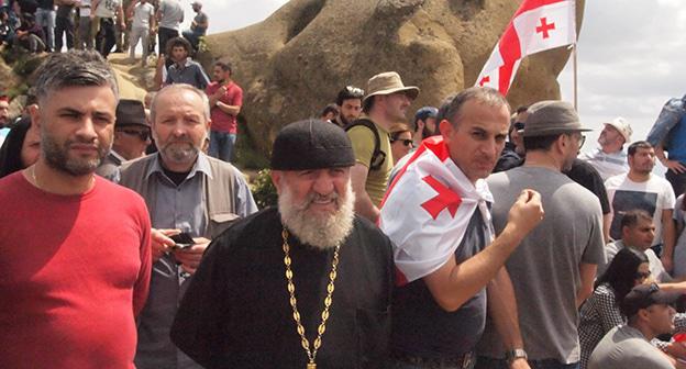 Акция у монастырского комплекса "Давид Гареджи". 28 мая 2019 г. Фото Беслана Кмузова для "Кавказского узла"