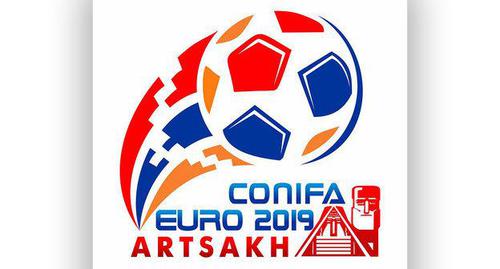 Официально утвержденный  логотип чемпионата Конфедерации непризнанных футбольных ассоциаций в Нагорном Карабахе. 
 Фото логотипа предоставлено специальной   комиссией правительства Нагорного Карабаха  по организации футбольного чемпионата.