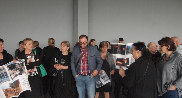 Акция протеста торговцев сгоревшего "Детского мира" в Тбилиси 28 сентября 2018 года. Фото: Беслана Кмузова для "Кавказского узла". 