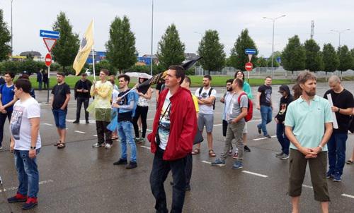 Участники митинга "Общество требует справедливости" в Краснодаре. Фото Анны Грицевич для "Кавказского узла"