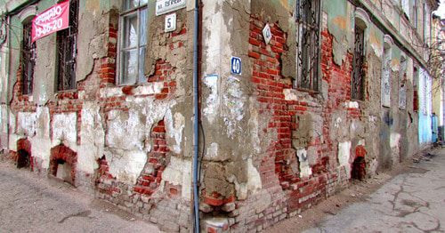 Разрушающееся здание. Фото Вячеслава Ященко для "Кавказского узла"