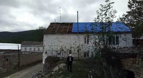Село Доргели после града. Фото Ильяса Капиева для «Кавказского узла»