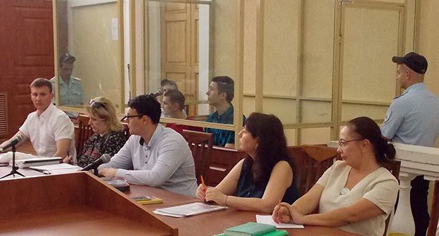 Участники процесса по делу о подготовке беспорядков в Ростове-на-Дону. Фото Константина Волгина для "Кавказского узла"
