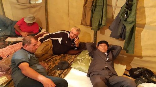 Участники голодовки в Махачкале. Фото Тимура Исаева для "Кавказского узла"