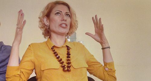 Жена Арсена Абдуллаева Суат. 25 сентября 2019 года. Фото Расула Магомедова для "Кавказского узла"