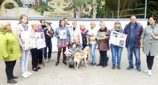 Около 25 зоозащитников провели акцию в Батайске