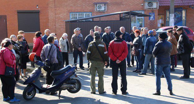 Пикет шахтеров в Гуково 26 октября 2019 года. Фото Вячеслава Прудникова для «Кавказского узла»