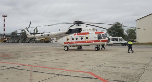 Вертолет санитарной авиации Дагестана. Фото: "Дагестанский центр медицины катастроф". https://dcmk.ru/