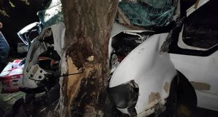На месте ДТП с микроавтобусом на Ставрополье. Фото: ГИБДД по Ставропольскому краю
