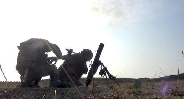 Минометчики. Фото: пресс-служба Минобороны Азербайджана. https://mod.gov.az/ru/news/motostrelkovye-podrazdeleniya-vypolnili-uprazhneniya-po-strelbe-video-24652.html