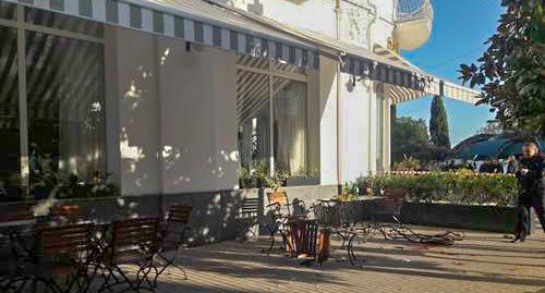Кафе "Сан-Ремо" в Сухуме после нападения. Фото: Милиция Абхазии. https://www.facebook.com/MVD.Abkhazia/