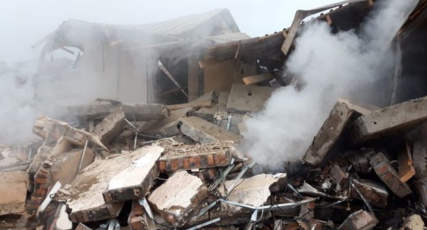 На месте взрыва в частной пивоварне в Пятигорске. 28 ноября 2019 г. © Фото пресс-службы СУ СК РФ по Ставропольскому краю