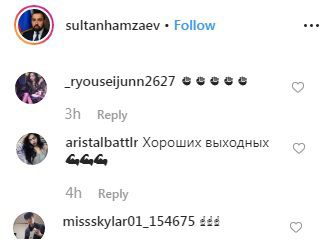 Скриншот со страницы sultanhamzaev в Instagram https://www.instagram.com/sultanhamzaev/