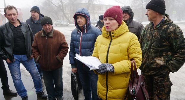 Участники пикета в Гуково 7 декабря 2019 года. Фото Вячеслава Прудникова для «Кавказского узла»