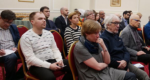 Участники церемонии награждения имени погибшего журналиста "Кавказского узла" Ахмеднаби Ахмеднабиева. Москва, 13 декабря 2019 г. Фото Вячеслава Прудникова для "Кавказского узла"