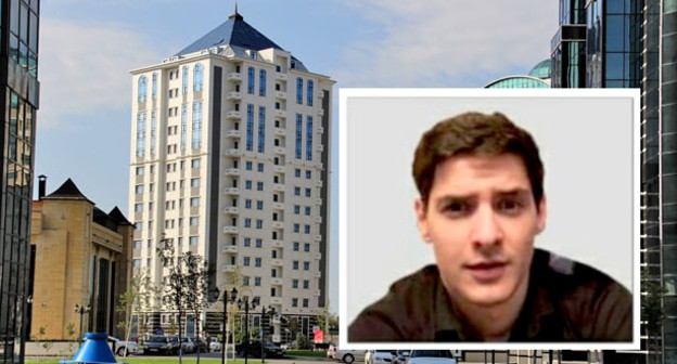 Майрбек Амаев. Фото: канал instagram ЧП/Чечня  https://www.instagram.com/p/B6GwCGRFB7d/, вид Грозного Магомеда Магомедова. Колаж "Кавказского узла"