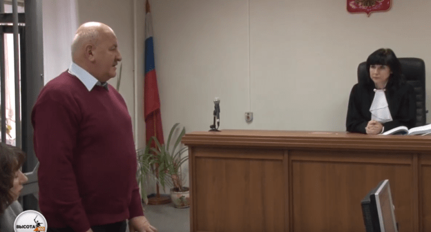 Скриншот видео заседания по делу Андрея Доронина 14 января 2020 года. https://youtu.be/dBnbo8iilNI