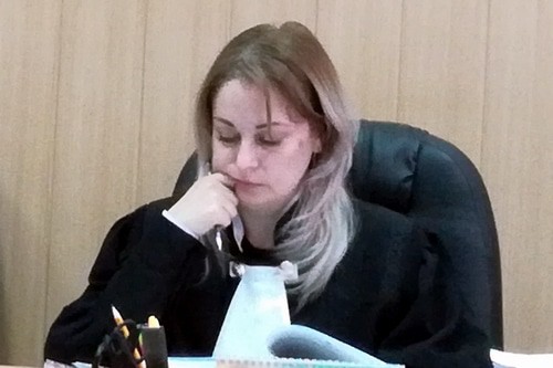 Судья слушает дело в отношении Свидетелей Иеговы*. Волгоград, 6 февраля 2020 года. Фото Татьяны Филимоновой для "Кавказского узла".