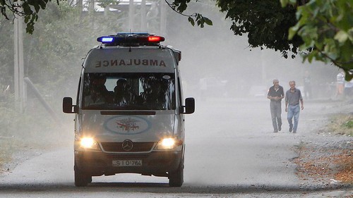 Машина скорой помощи. Грузия. Фото: REUTERS/David Mdzinarishvili