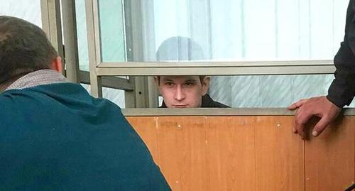 Ян Сидоров в суде, апрель 2018 год. Фото Константина Волгина для "Кавказского узла"