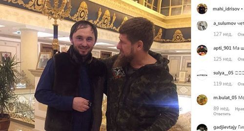 Махи Идрисов (слева) и Рамзан Кадыров. Скриншот с личной страницы https://www.instagram.com/mahi_idrisov/?hl=ru