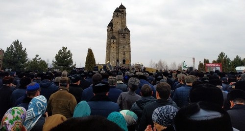Митинг в память о жертвах депортации вайнахов. Назрань, 23 февраля 2020 года. Фото Магомеда Алиева для "Кавказского узла".