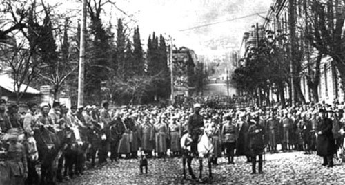 Красная армия вступает в Тифлис (25 февраля 1921). Фото https://ru.wikipedia.org/
