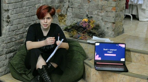 Лекция Алисы Разумовской. Фото Константина Волгина для "Кавказского узла"