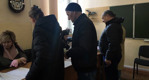 Голосование на выборах президента Абхазии. Новый Афон, 22 марта 2020 года. Фото Анны Грицевич для "Кавказского узла".