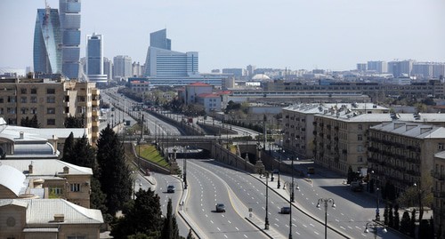 Улица Баку во врем карантина. Фото Азиза Каримова для "Кавказского узла"