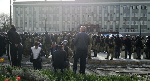 Участники митинга во Владикавказе. 20 апреля 2020 г. Фото Эммы Марзоевой для "Кавказского узла"