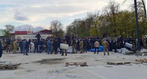 Протестные выступления во Владикавказе, прель 2020. Фото Эммы Марзоевой для "Кавказского узла"