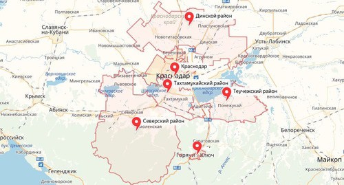 Карта Краснодарского края и Адыгеи. Фото: © Инфографика Юга.ру