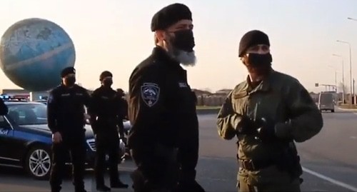 Силовики в Чечне. Скриншот видео канала Telegram Videos https://www.youtube.com/watch?v=qy0BMTNv3c0
